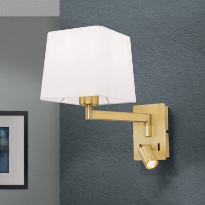Levné svítidlo od značky Orion bílá ocel/textil