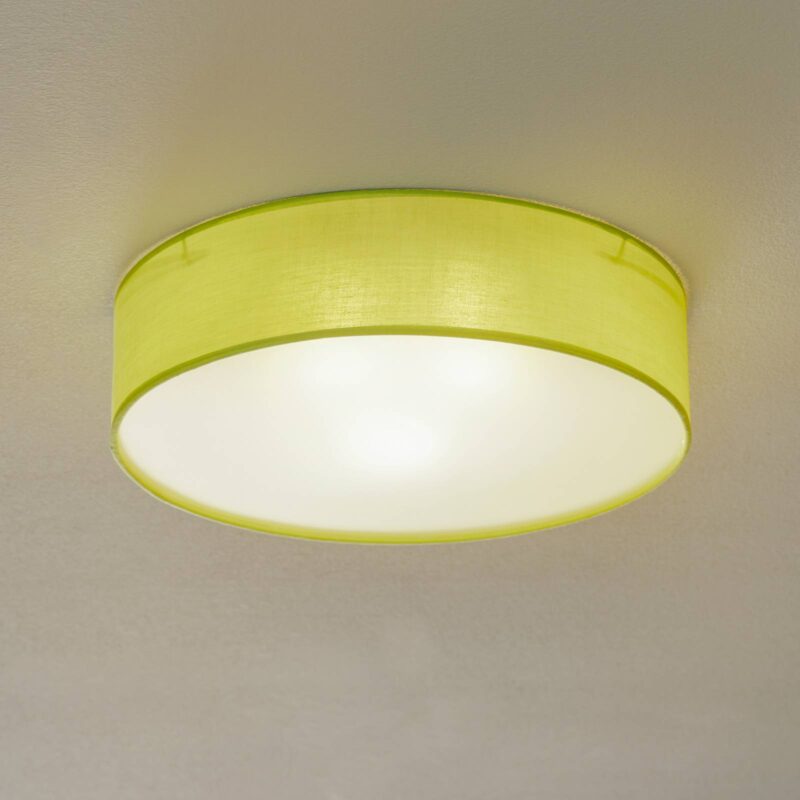 Levné svítidlo od značky Orion zelená/satinovaná látka/plast