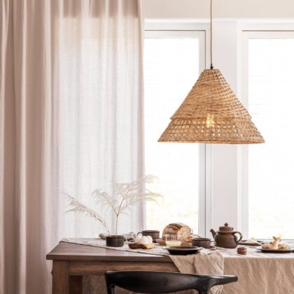Levné svítidlo od značky PR Home světlé dřevo ratan