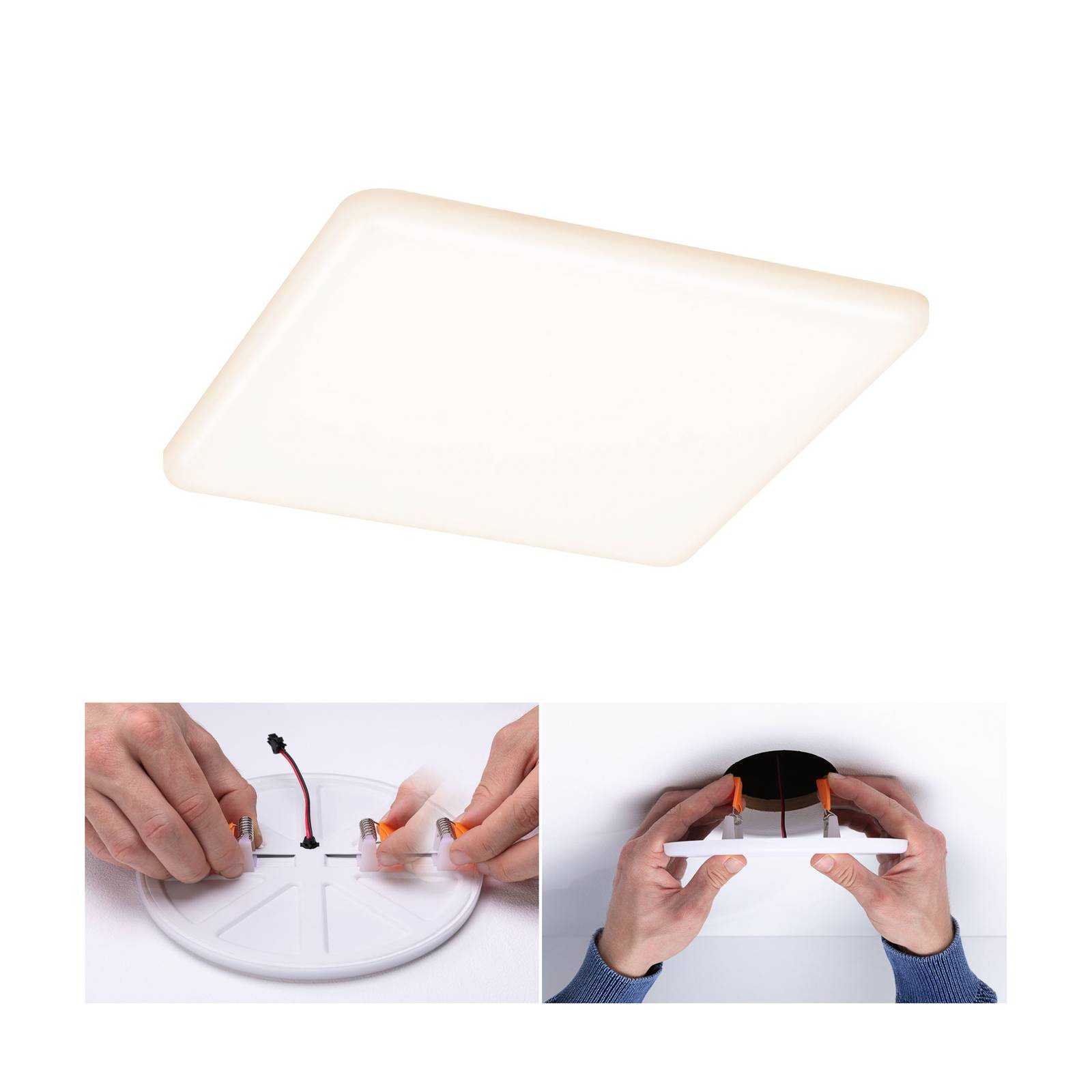Levné světlo Paulmann LED panel Veluna 3 000K hranatý 18 Levné svítidlo od značky Paulmann bílé plast