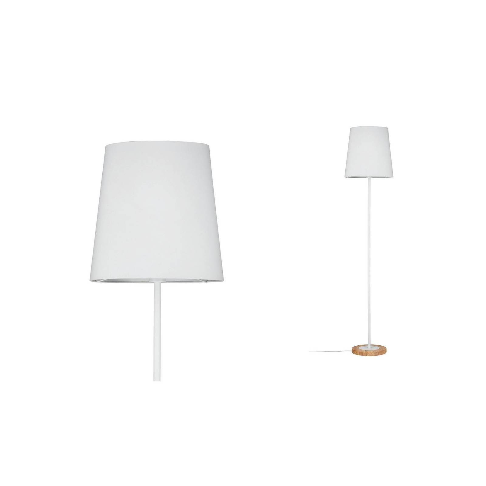 Levné světlo Paulmann Stellan stojací lampa textil bílá Levné svítidlo od značky Paulmann světle hnědá/satinovaná kov/textil/dřevo