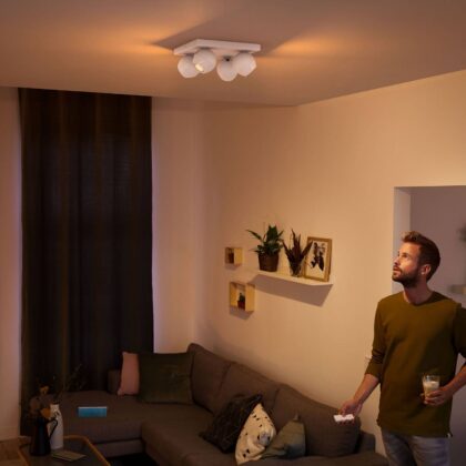 Levné svítidlo od značky Philips Hue bílé kov