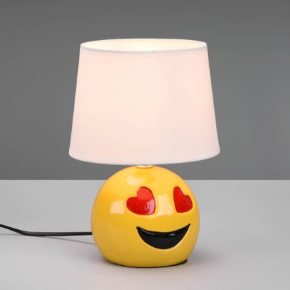 Levné svítidlo od značky Reality Leuchten žlutý/bílý keramika/textil (bavlna/polyester)