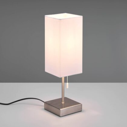Levné svítidlo od značky Reality Leuchten nikl/bílý železo/bavlna/polyester