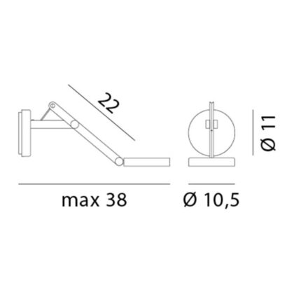 Levné svítidlo od značky Rotaliana stříbrná/černá hliník/polykarbonát/textil