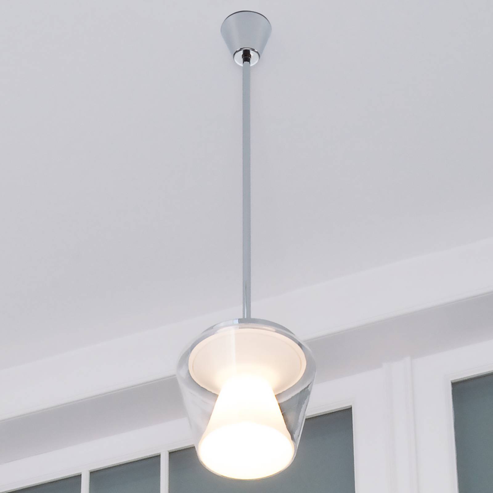 Levné světlo Serien Lighting serien.lighting Annex L - LED závěsné světlo sklo Levné svítidlo od značky Serien Lighting hliník leskle eloxovaný/čirá/opálová hliník/sklo/akryl