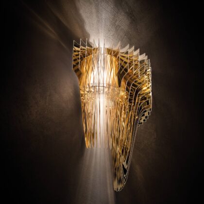 Levné svítidlo od značky Slamp zlatý Lentiflex®/Cristalflex®