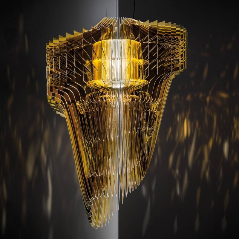 Levné svítidlo od značky Slamp zlato Lentiflex®/Cristalflex®