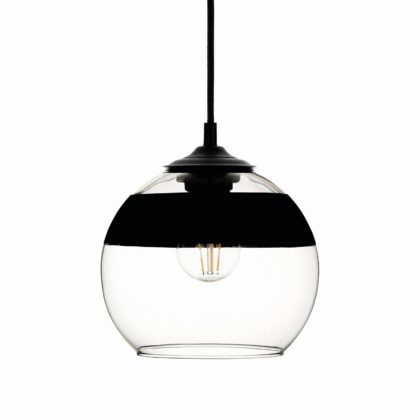 Levné svítidlo od značky Solbika Lighting transparentní/černá Sklo/kov