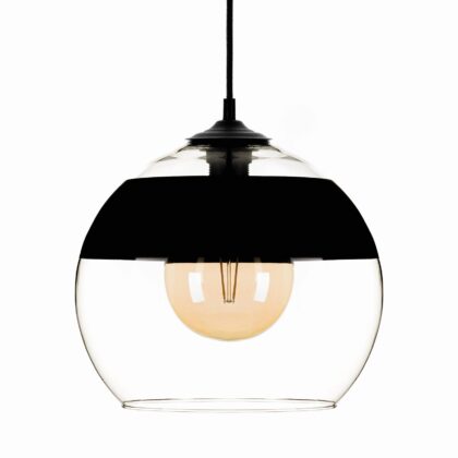 Levné svítidlo od značky Solbika Lighting transparentní/černá Sklo/kov