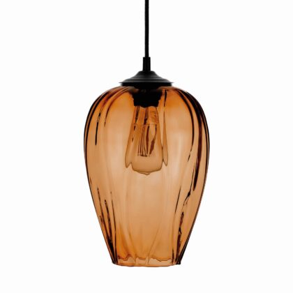 Levné svítidlo od značky Solbika Lighting jantar průhledný/černá sklo/kov