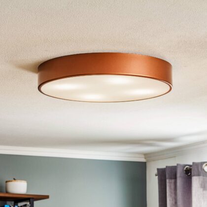 Levné svítidlo od značky TEMAR LIGHTING měď ocel/sklo