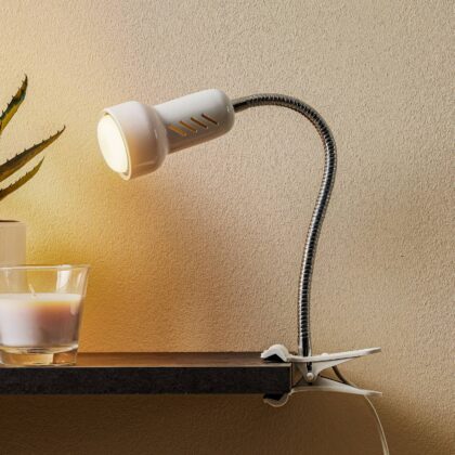 Levné svítidlo od značky TEMAR LIGHTING bílý/chrom ocel/plast