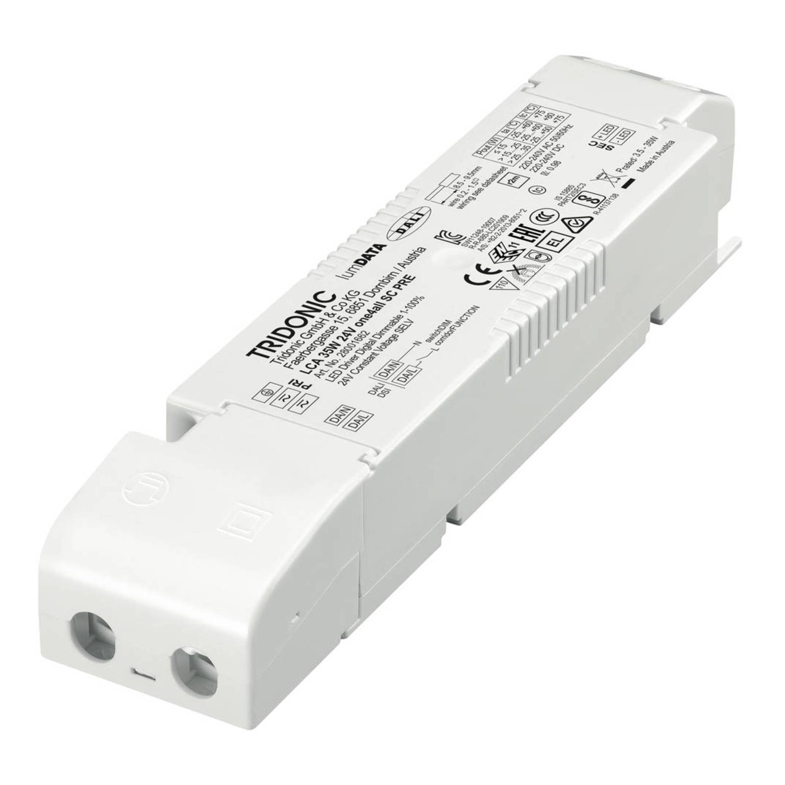 Levné světlo TRIDONIC driver LCA 35W 24V one4all SC PRE dim Levné svítidlo od značky TRIDONIC bílá Plastové