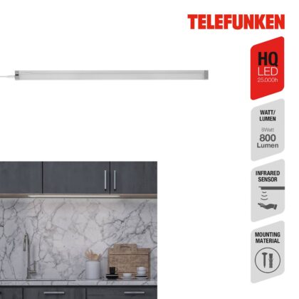 Levné svítidlo od značky Telefunken stříbrná/bílá Plastové