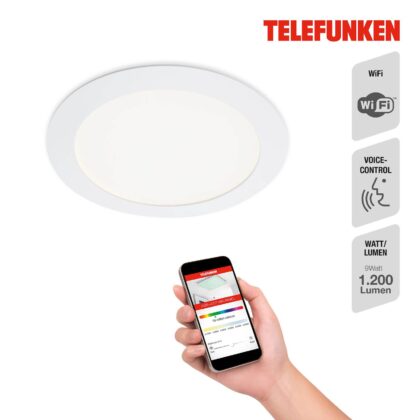 Levné svítidlo od značky Telefunken bílá Kov/plast