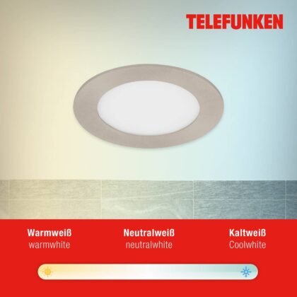 Levné svítidlo od značky Telefunken matný nikl Kov/plast