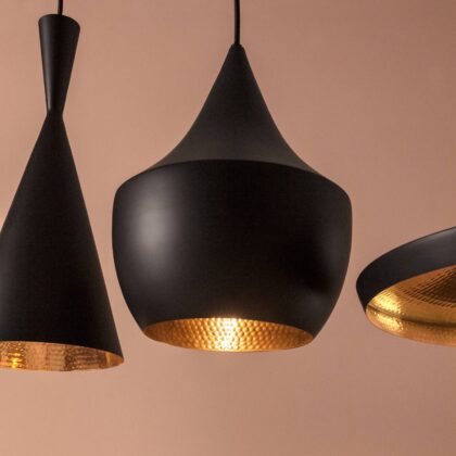 Levné svítidlo od značky Tom Dixon černá mosaz