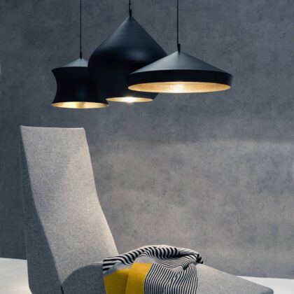 Levné svítidlo od značky Tom Dixon černá/zlatá mosaz