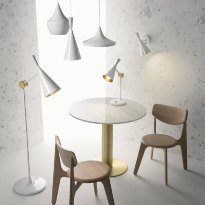 Levné svítidlo od značky Tom Dixon bílá mosaz