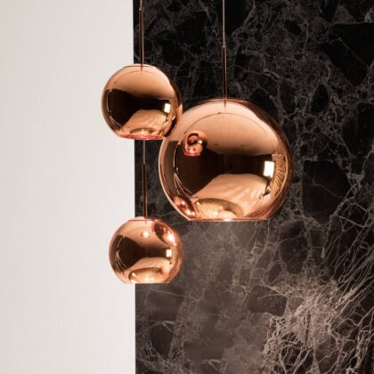 Levné svítidlo od značky Tom Dixon lesklá měď polykarbonát