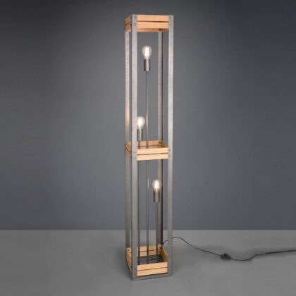 Levné svítidlo od značky Trio Lighting niklová antická/světlé dřevo kov/dřevo