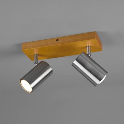 Levné svítidlo od značky Trio Lighting světle hnědá/nikl matný kov/dřevo