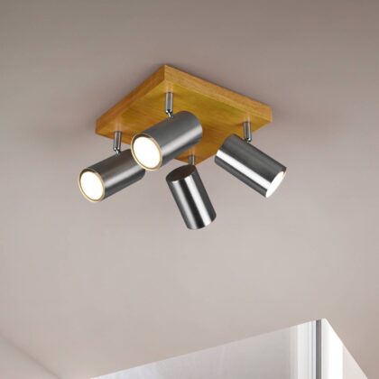 Levné svítidlo od značky Trio Lighting světle hnědá/nikl matný kov