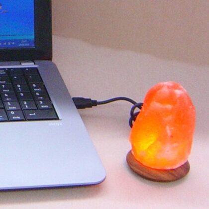 Levné svítidlo od značky Wagner Life oranžová solný kámen/dřevo