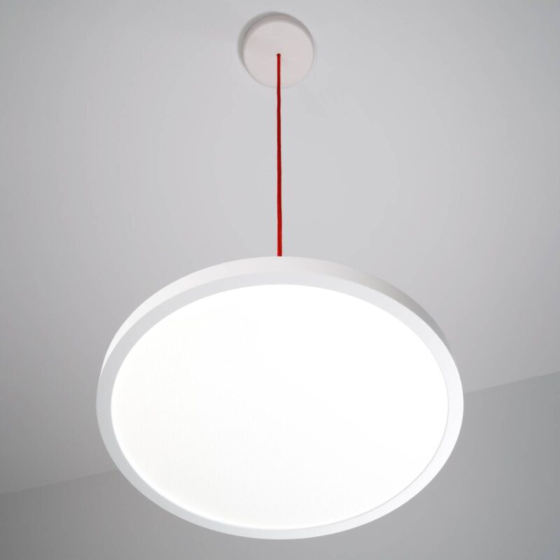 Levné svítidlo od značky Waldmann bílá/kabel červený hliník/akryl